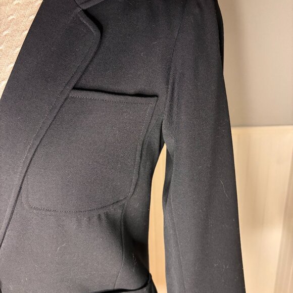 YSL RIVE GAUCHE VINTAGE BLACK GABERDINE BLAZER 1990's size 38 - Picture 7 of 11